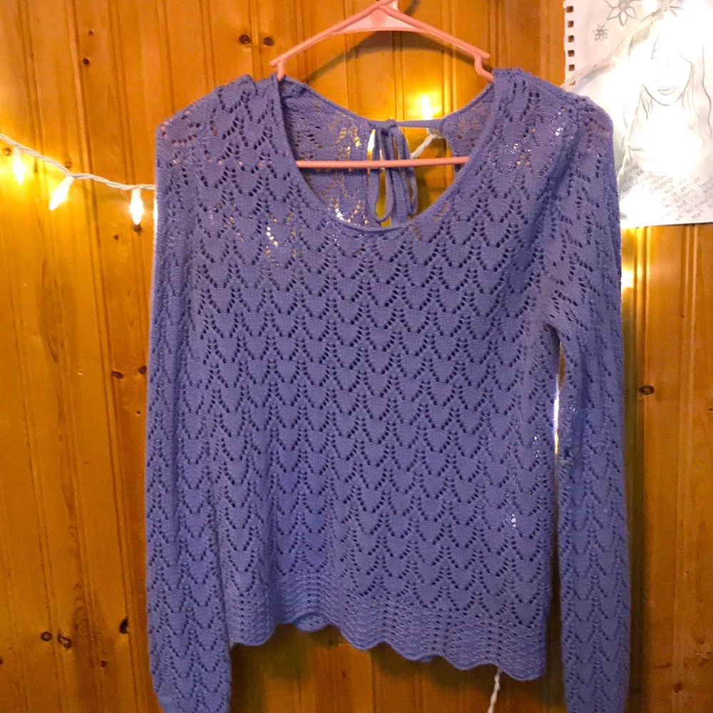 Purple long sleeve shirt